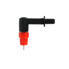 Racord fixare adapatoare niplu pasari 90°, plastic rezistent, pentru bara metalica/teava