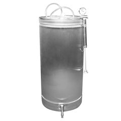Butoi (cisterna) INOX cu capac flotant 102 L si camera din silicon, cadou robinet din INOX, material AISI 304, suprafata N4 satinata