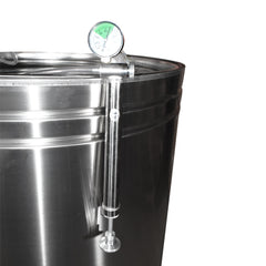 Butoi (cisterna) INOX 350 L cu capac flotant si camera din silicon, cadou robinet din INOX, material AISI 304, suprafata N4 satinata