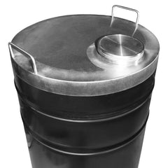 Butoi INOX 105 L cu capac cu filet si garnitura, cadou robinet din INOX, material AISI 304, origine Italia