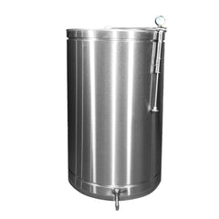 Butoi (cisterna) INOX 185 L cu capac flotant si camera din silicon, cadou robinet din INOX, material AISI 304, suprafata N4 satinata