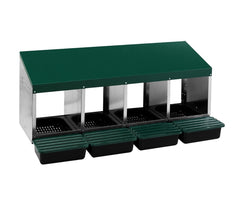Cuibar pentru pasari MG-04, otel galvanizat si plastic, cu cos de colectare, pentru pana la 5 gaini