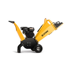 Tocator de crengi STARK-650, motor 6.5 CP, turatii 3600 RPM, tocare pana la ∅ 80 mm (lemn esenta verde), cu 2 cutite reversibile, consum 400 g/ora, benzina 95