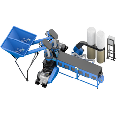 Linie de peleti MLG 1000 COMBI DUO, 700-1400 kg/h, 2 prese GRAND-300, sistem de racire si exhaustare