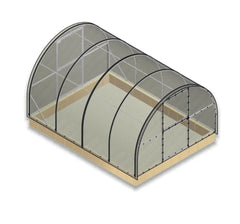 Solar policarbonat cu sistem de irigare 6x3x2.5m, structura metalica, 18m², protectie UV