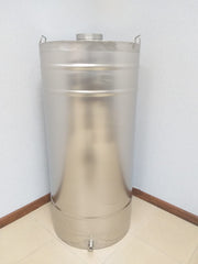 Butoi INOX 105 L cu capac cu filet si garnitura, cadou robinet din INOX, material AISI 304, origine Italia