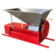 Zdrobitor manual de struguri ZSM-100S cu desciorchinator si agitator, cuva INOX 50L, productivitate max. 1000kg/h