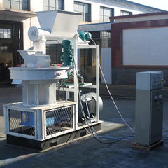 Presa de peleti industriala UNITEH-75, 1200 kg/h, 75 kW, matrita inelara 6 mm