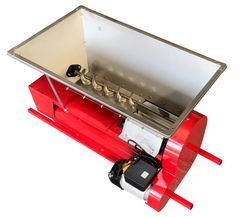 Zdrobitor electric de struguri ZSE-200S cu desciorchinator si agitator cu snec, cuva INOX 50L, productivitate max. 1500kg/h