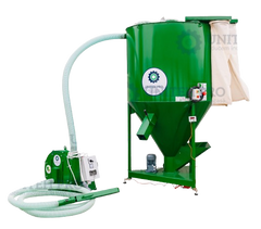 Micro FNC moara 11 kW + amestecator 1000 kg, linie completa pentru procesare hrana animale, randament mare