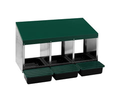 Cuibar pentru pasari MG-03, otel galvanizat si plastic, cu cos de colectare, pentru pana la 5 gaini