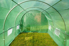 Solar de gradina 4x2x2m, polietilena 240 g/m², teava otel galvanizat, rezistent la UV, cu 2 usi si 8 feronerie