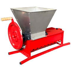 Zdrobitor manual de struguri ZSM-30SD cu desciorchinator, cuva INOX 30L, productivitate max. 600kg/h
